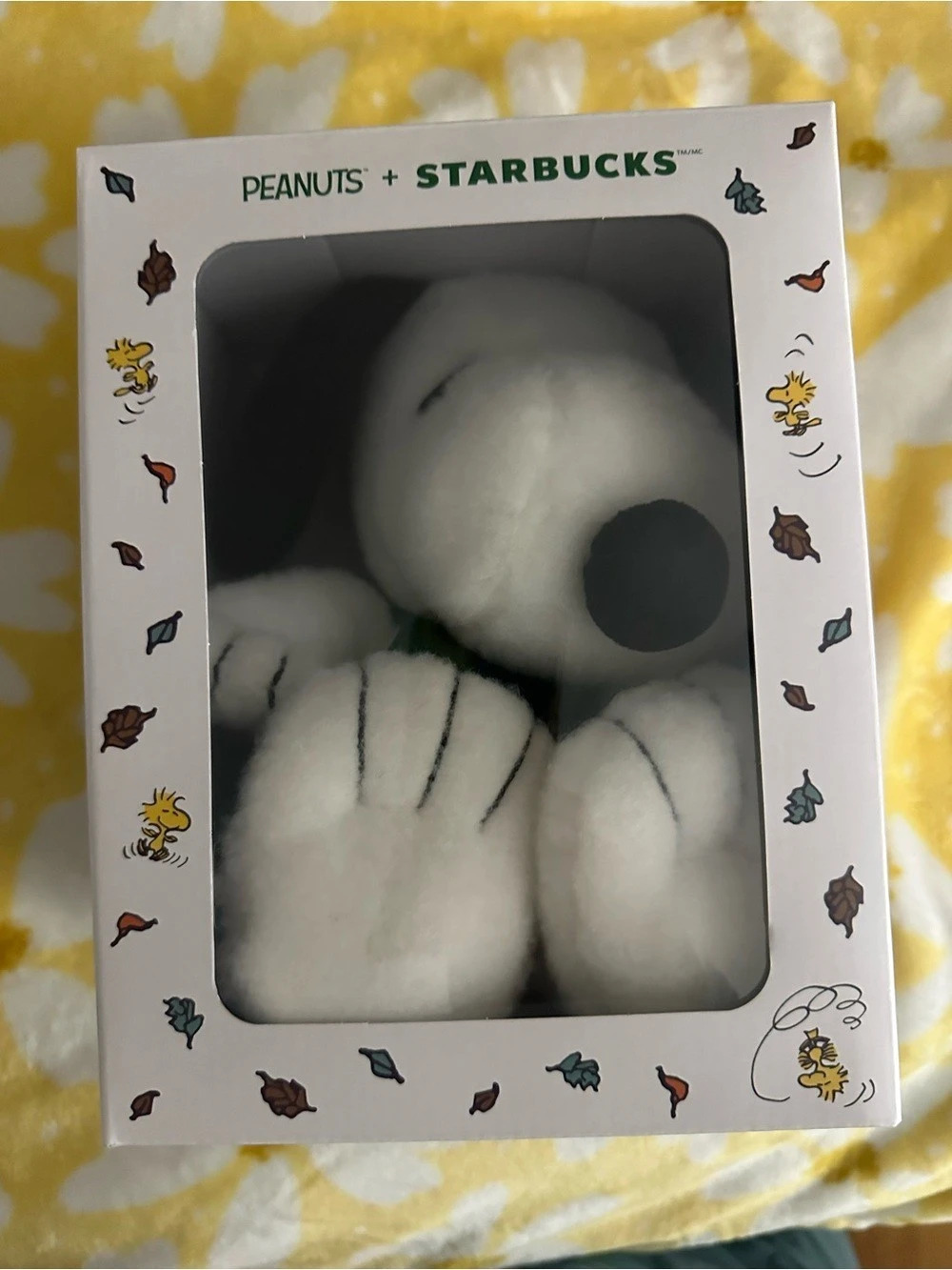 Starbucks Peanuts Snoopy Plush in White & Green NWT